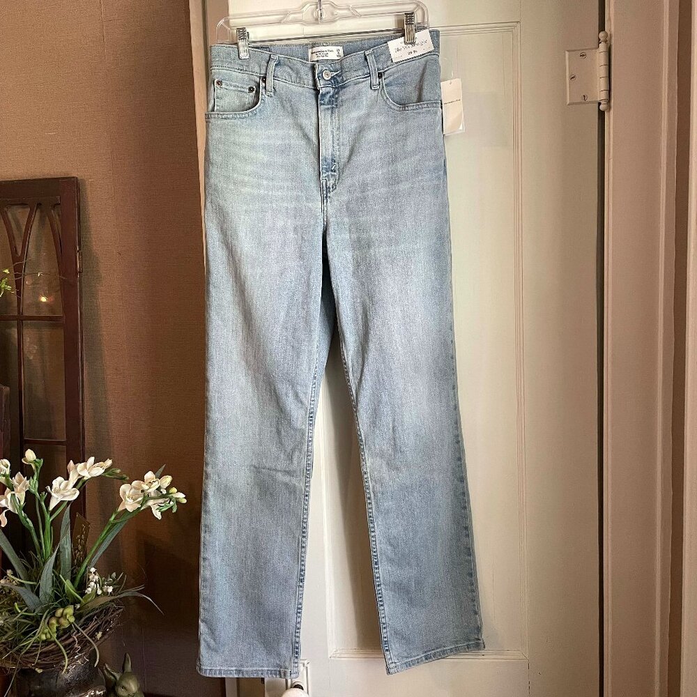 Abercrombie & Fitch Light Blue Straight Leg Jeans
